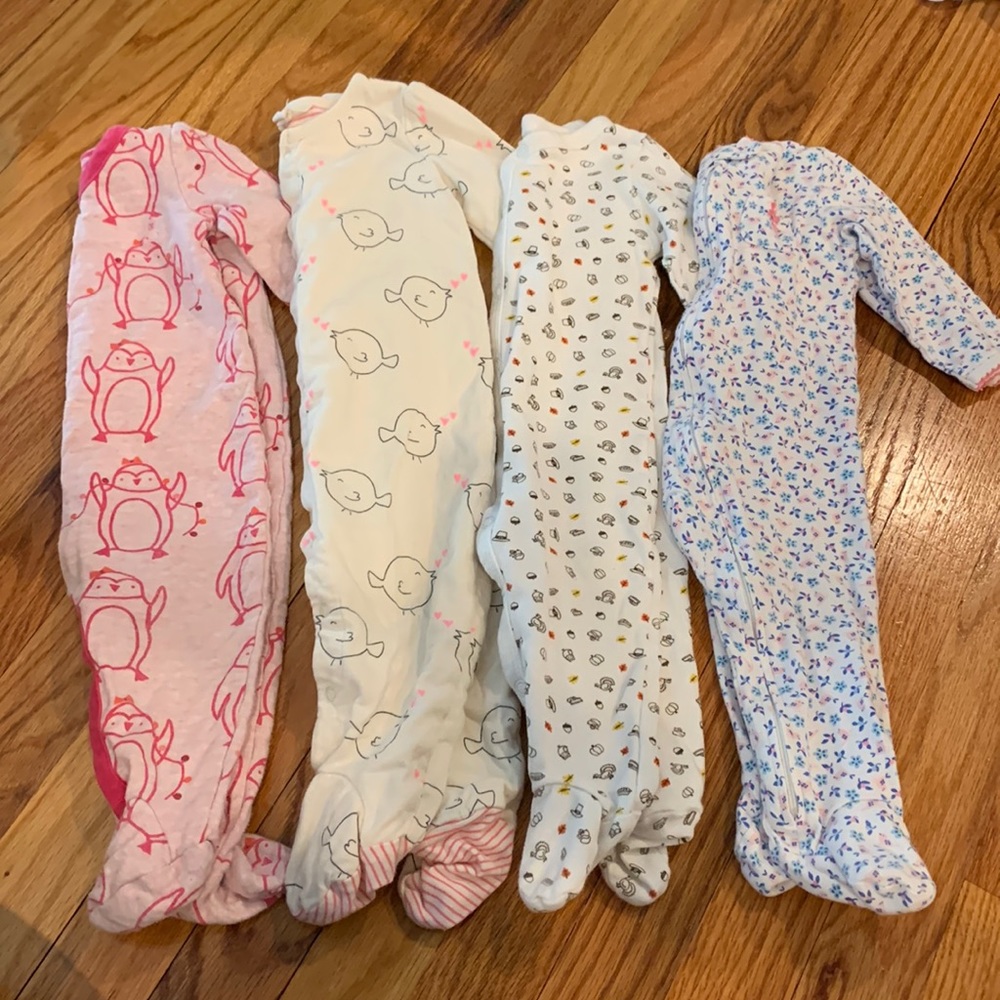 6-9/9month baby sleepers with footie bottoms